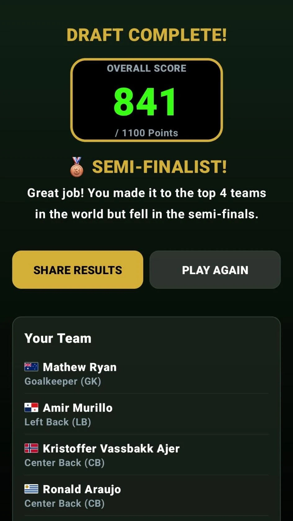 Football Soccer Draft 2027 screenshot